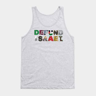 Defund Israel - Palestine Symbols - Back Tank Top